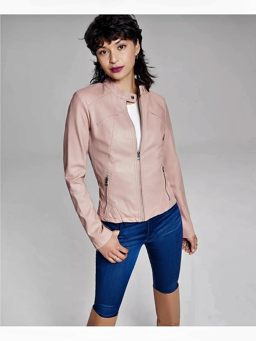 GUESS Pink Moto Jacket